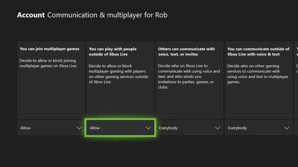 Disabling cross-platform gameplay on Xbox One