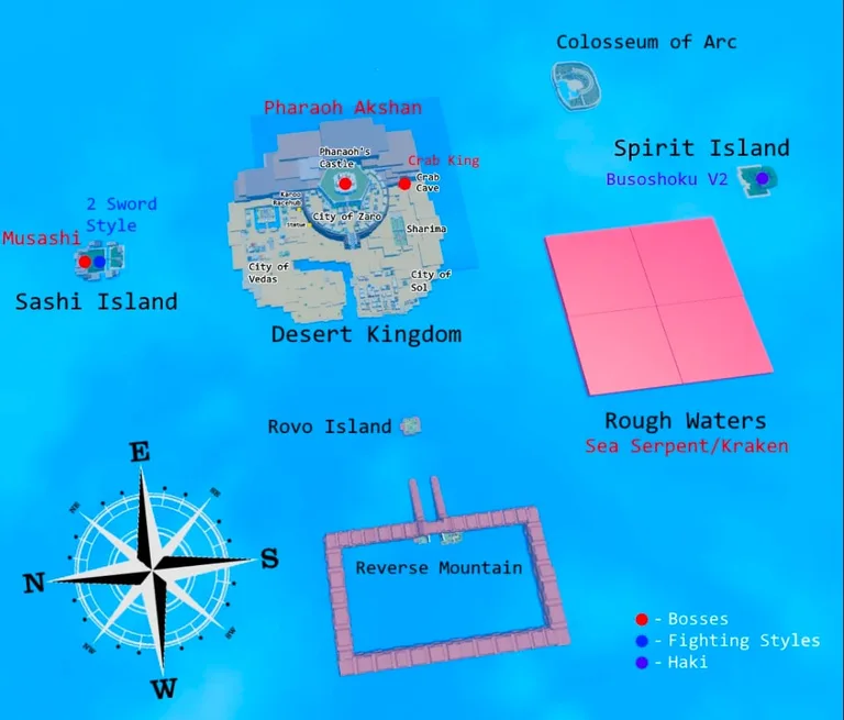 Map of the Second Sea (New World)